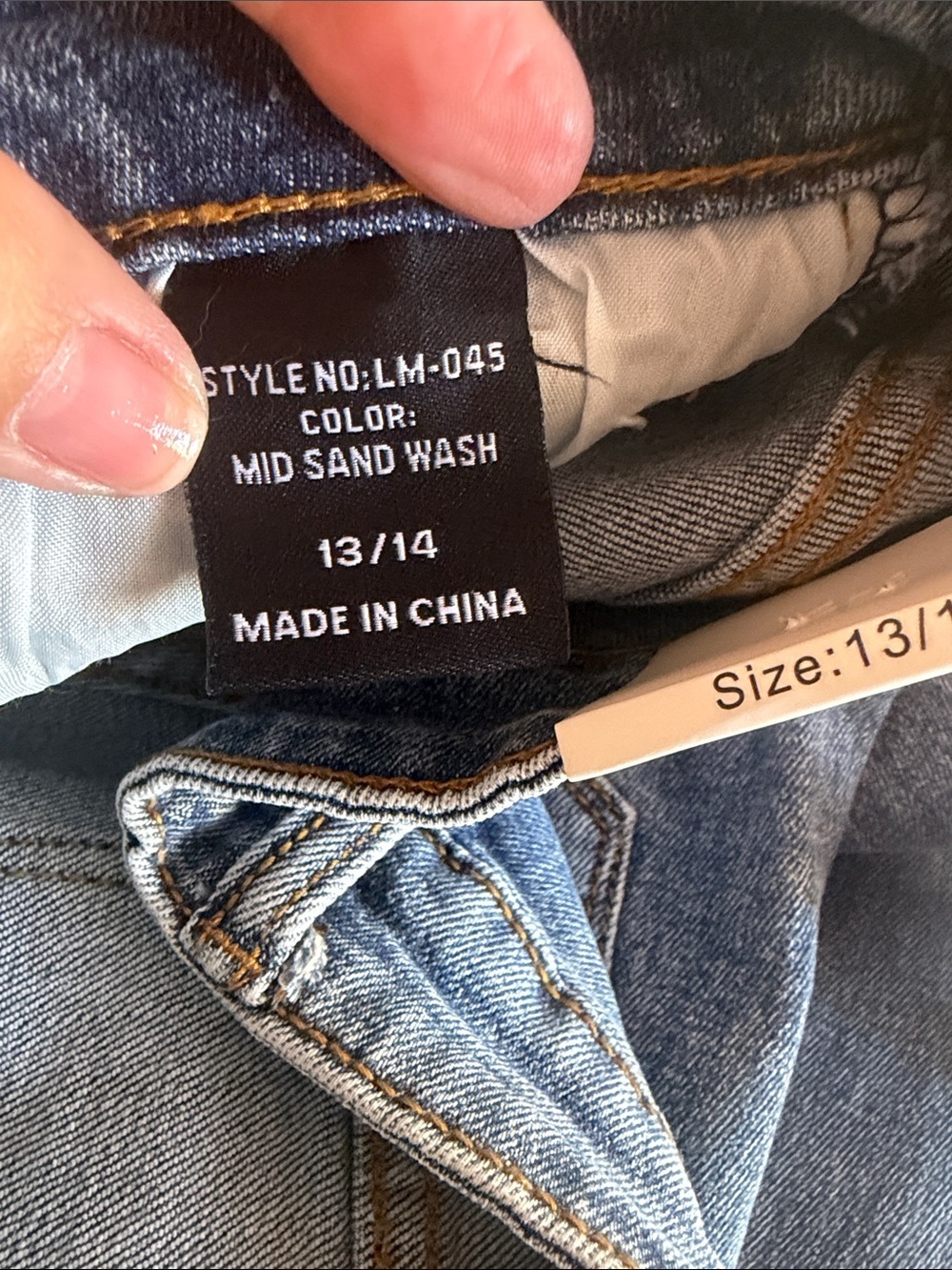 Kids Distressed Wide-Leg Jeans in Mid Blue - Picture 13 of 13